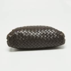 Pre Owned Bottega Veneta Choco Brown Intrecciato Leather Nodini Crossbody Bag