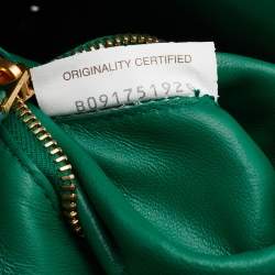 مملوكة مسبقًا حقيبة كتف بوتيغا فينيتا كاسيت جلد أخضر محشوة بقلاب