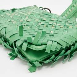 Pre Owned حقيبة كتف بوتيغا فينيتا جلد إنترشياتو أخضر 