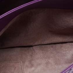 Pre Owned Bottega Veneta Purple Intrecciato Leather Olimpia Top Handle Bag