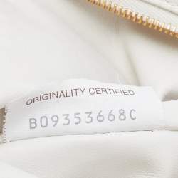 Pre Owned Bottega Veneta White Intrecciato Leather Mini Twist Bag
