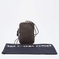 Pre Owned Bottega Veneta Grey Intrecciato Leather Shoulder Bag