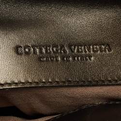 Pre Owned Bottega Veneta Metallic Tri Color Leather Small Small Piazza Bag