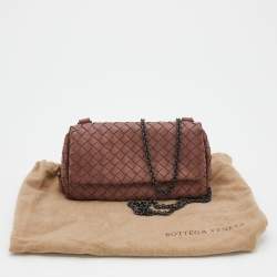 Bottega Veneta Dusty Pink Intrecciato Leather Mini Messenger Bag