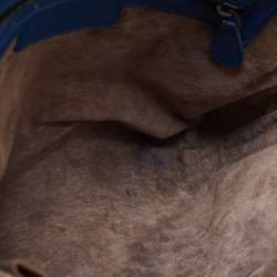 Pre Owned Bottega Veneta Blue Intrecciato Leather Nodini Crossbody Bag