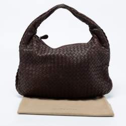 Pre Owned Bottega Veneta Brown Intrecciato Veneta Hobo