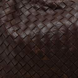 Pre Owned Bottega Veneta Brown Intrecciato Veneta Hobo
