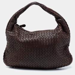 Pre Owned Bottega Veneta Brown Intrecciato Veneta Hobo
