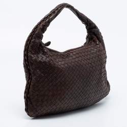 Pre Owned Bottega Veneta Brown Intrecciato Veneta Hobo