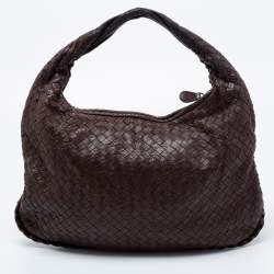 Pre Owned Bottega Veneta Brown Intrecciato Veneta Hobo
