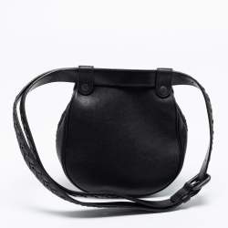 Pre Owned Bottega Veneta Black Intrecciato Leather Belt Bag