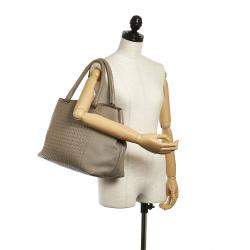 Pre Owned Bottega Veneta Brown Intrecciato Leather Tote Bag