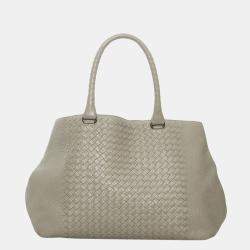 Pre Owned Bottega Veneta Brown Intrecciato Leather Tote Bag