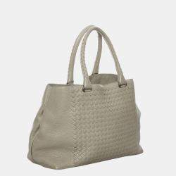 Pre Owned Bottega Veneta Brown Intrecciato Leather Tote Bag
