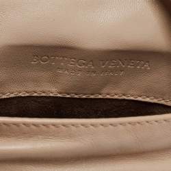 Pre Owned Bottega Veneta Beige Intrecciato Leather Mini Crossbody Bag