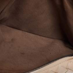 Pre Owned Bottega Veneta Beige Intrecciato Leather Mini Crossbody Bag