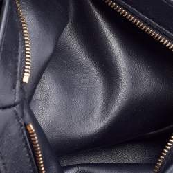 Pre Owned Bottega Veneta Black Intrecciato Leather BV Twist Clutch