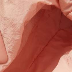 Pre Owned Bottega Veneta Peach Quilted Leather Medium Point Shoulder Bag