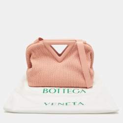 Pre Owned Bottega Veneta Peach Quilted Leather Medium Point Shoulder Bag