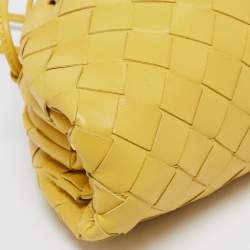 Pre Owned Bottega Veneta Yellow Intrecciato Leather Pouch