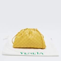 Pre Owned Bottega Veneta Yellow Intrecciato Leather Pouch