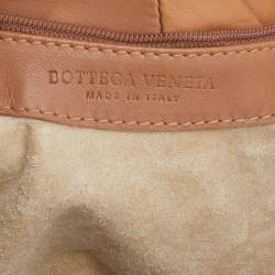 Pre Owned Bottega Veneta Beige Intrecciato Leather Aquilone Fortune Cookie Hobo