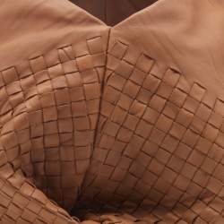 Pre Owned Bottega Veneta Beige Intrecciato Leather Aquilone Fortune Cookie Hobo