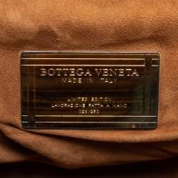Pre Owned Bottega Veneta Brown Lizard Lavorazione Fatta a Aano Frame Satchel