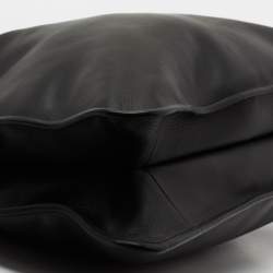 Pre Owned Bottega Veneta Black Intrecciato Leather Middle Zip Briefcase