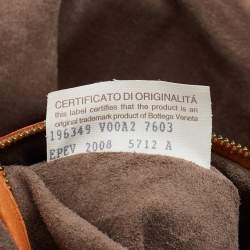 Pre Owned Bottega Veneta Tan Intrecciato Leather Satchel