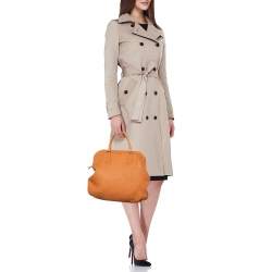 Pre Owned Bottega Veneta Tan Intrecciato Leather Satchel