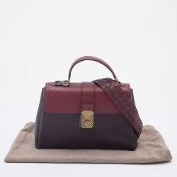 Pre Owned Bottega Veneta Tricolor Leather Small Piazza Bag