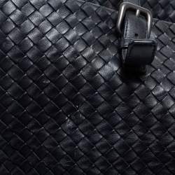 Pre Owned Bottega Veneta Black Intrecciato Leather Tote