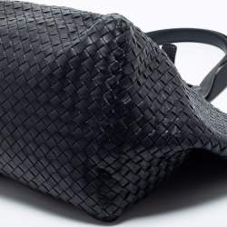 Pre Owned Bottega Veneta Black Intrecciato Leather Tote