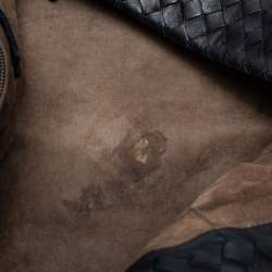 Pre Owned Bottega Veneta Black Intrecciato Leather Tote