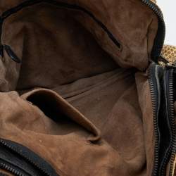 مملوكة مسبقًا Bottega Veneta Beige Watersnake Double Zip Satchel