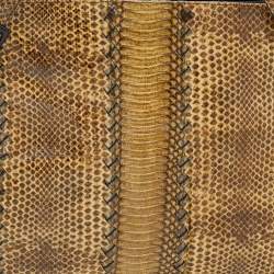 مملوكة مسبقًا Bottega Veneta Beige Watersnake Double Zip Satchel