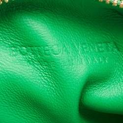 Pre Owned Bottega Veneta Metallic Green Intrecciato Leather Mini BV Jodie Bag