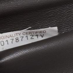 Pre Owned Bottega Veneta Grey Intrecciato Leather Trifold Wallet