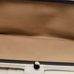 Pre Owned Bottega Veneta White Intrecciato Leather Continental Wallet