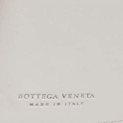 Pre Owned Bottega Veneta White Intrecciato Leather Continental Wallet