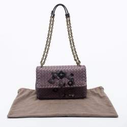 مملوكة مسبقًا Bottega Veneta Purple Intrecciato Leather Olimpia Shoulder Bag