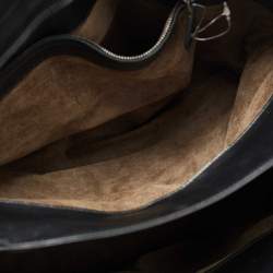 Pre Owned Bottega Veneta Black Intrecciato Leather Medium Roma Tote