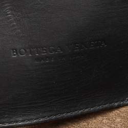 Pre Owned Bottega Veneta Black Intrecciato Leather Medium Roma Tote