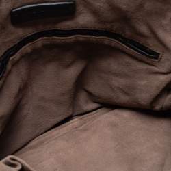 Pre Owned Bottega Veneta Beige Watersnake Double Zip Satchel