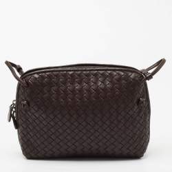 Pre Owned حقيبة كروس بوتيغا فينيتا نوديني جلد انترشياتو بنفسجي