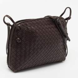 Pre Owned حقيبة كروس بوتيغا فينيتا نوديني جلد انترشياتو بنفسجي