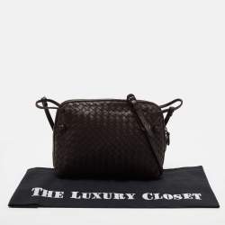 Pre Owned حقيبة كروس بوتيغا فينيتا نوديني جلد انترشياتو بنفسجي