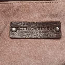 Pre Owned حقيبة كروس بوتيغا فينيتا نوديني جلد انترشياتو بنفسجي