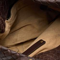 Pre Owned Bottega Veneta Brown Intrecciato Leather Tote